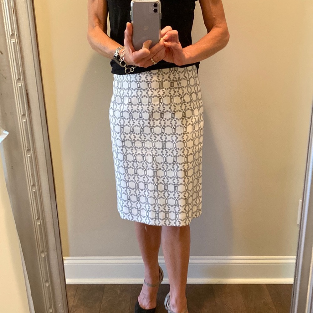 Tibi Graphic Print Pencil Skirt